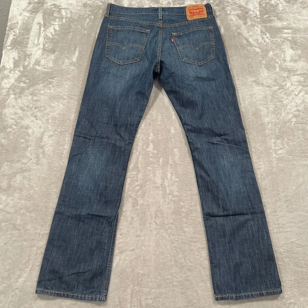 Levis 527 Jeans Mens 34x34 Blue Bootcut Denim Cowboy Western Rodeo Ranch Pants
